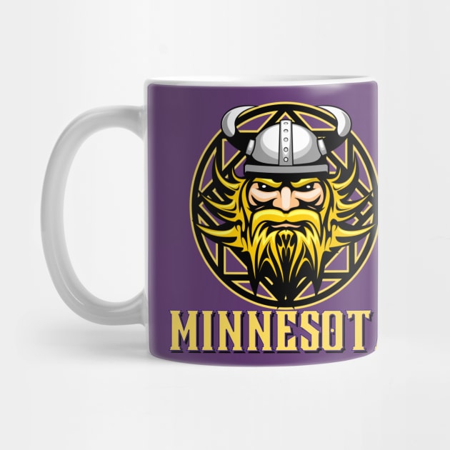 Minnesota Football NFL - Beserker Viking by J_Joseph_Designs